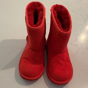 UGG Kids Bright Red never worn
